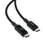 Deximpo - acefast-c6-03-usb-c-to-usb-c-100w-braided-charging-data-cable-with-digital-display-black