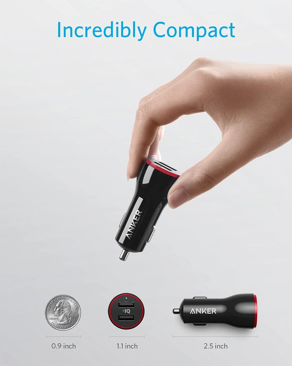 Anker PowerDrive 2 24W 2-Port Car Charger - Black