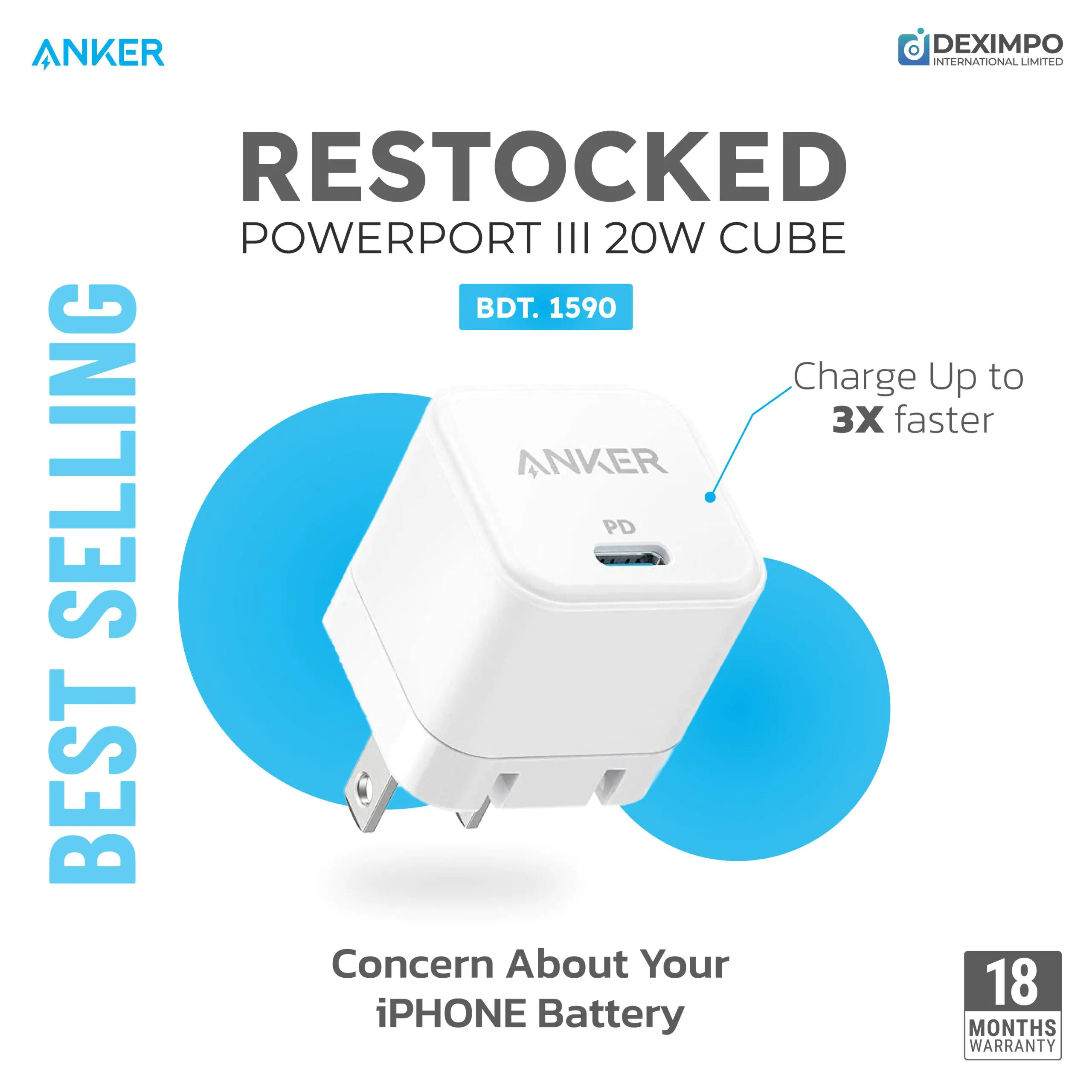 Anker 20W Charger Price in Bangladesh